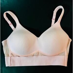 Rhonda Shear Pink Cross Sports Bra Size M